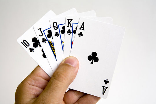 poker winning hand set