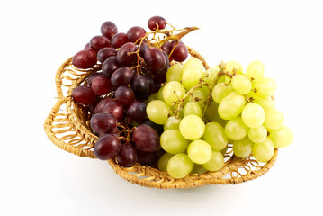 Grapes in basket