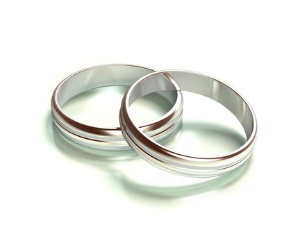 Ringe 08 - Hochzeit - Silber - Überlagert