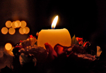 花とキャンドル