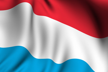 Rendered Luxembourg Flag