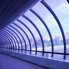 Violet glass corridor
