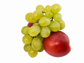 Grapes green and nectarines