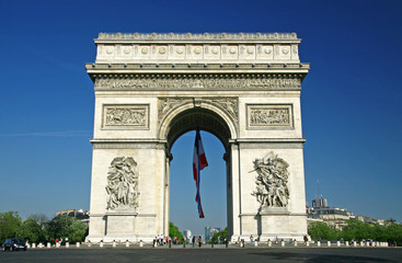 arc de triomphe de paris - obrazy, fototapety, plakaty