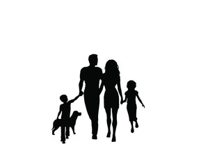 Family vector on white