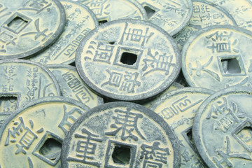 Fototapeta na wymiar Monety chińskie
