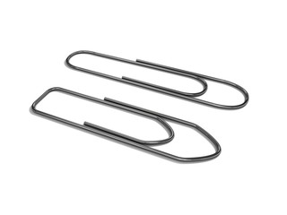 Paper clip isolated on white background
