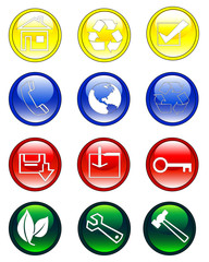 glossy colorful icons