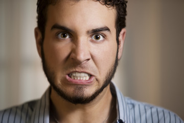 Young Man with Clenched Teeth
