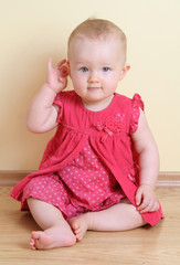 Fototapeta premium smiling baby girl (7 month)