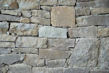 A wall of textured natural stones.