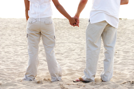 Love Romance Friendship Holding Hands Beach