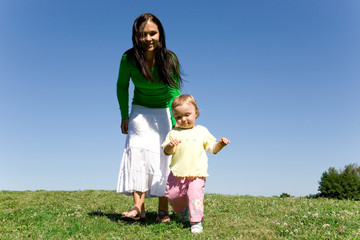 Fototapeta premium mother and daughter