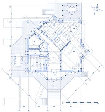 house plan: vector blueprint