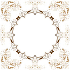 Vintage floral frame