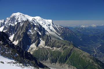Fototapeta na wymiar Chamonix Mont Blanc am