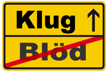 Obraz premium Hier wird man klug