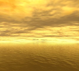 Fototapeta premium sky and sun reflected in water
