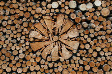 Brennholz mit Muster © Fontanis