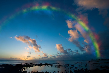 arc ciel océan mer paysage instant magie sublime nature