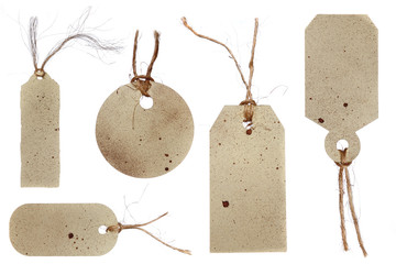 Grunge Style Tags for Gifts, Price, or Scrapbooking