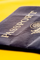 Passport on Yellow