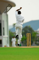Stock Photo of cricket bowler