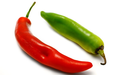 red and green hot pepper