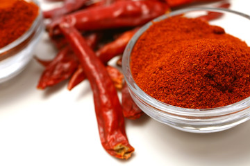 red hot pepper and paprika
