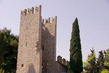 Fototapeta premium A part of the old city walls of Piran, Slovenia