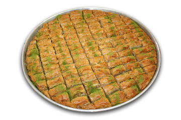 A tray of Baklava - Including clipping path