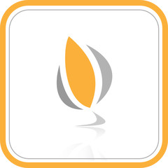 Vector abstract internet icon. Orange set. Simply change.