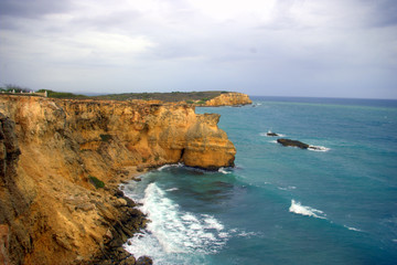 Fototapeta na wymiar Beautiful view of the cliff in south-east part of Puerto Rico