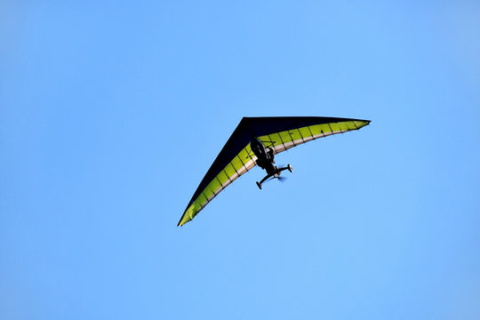 Glider flying highly