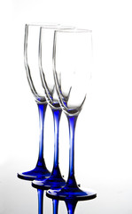 Abstract champagne glasses