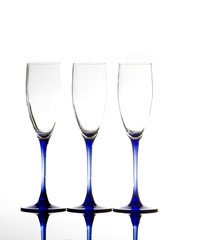 Abstract champagne glasses
