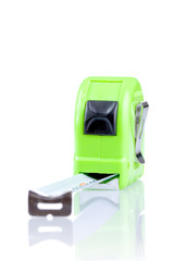 green pocket tape measure