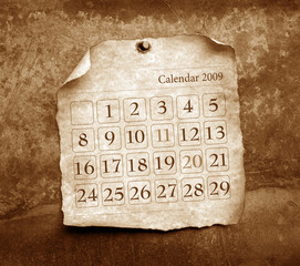 Close up of calendar