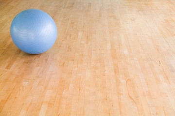 Pilates ball with copyspace