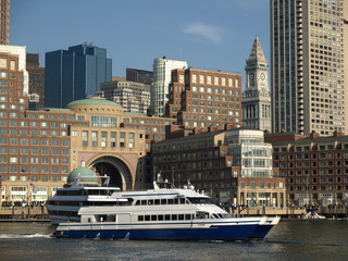 Boston Harbor and Tour Boat