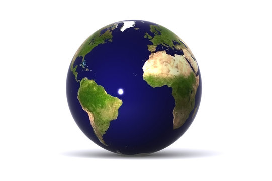 Isolated Earth (America / Europe)