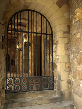 Historic Church Wrought Iron Gate Detail