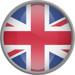 Obraz premium UK flag button