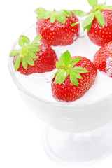Strawberries and yogurt