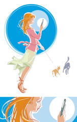 Girl has got a message