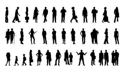 people vector silhouette