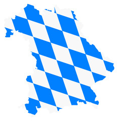 bayern karte fahne bavaria vektor map