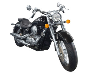 Naklejka premium black motorcycle isolated