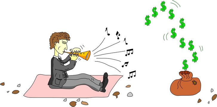 businessman play money