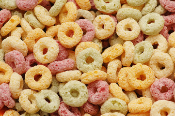 Cereal flakes of round shape - can be used as a background